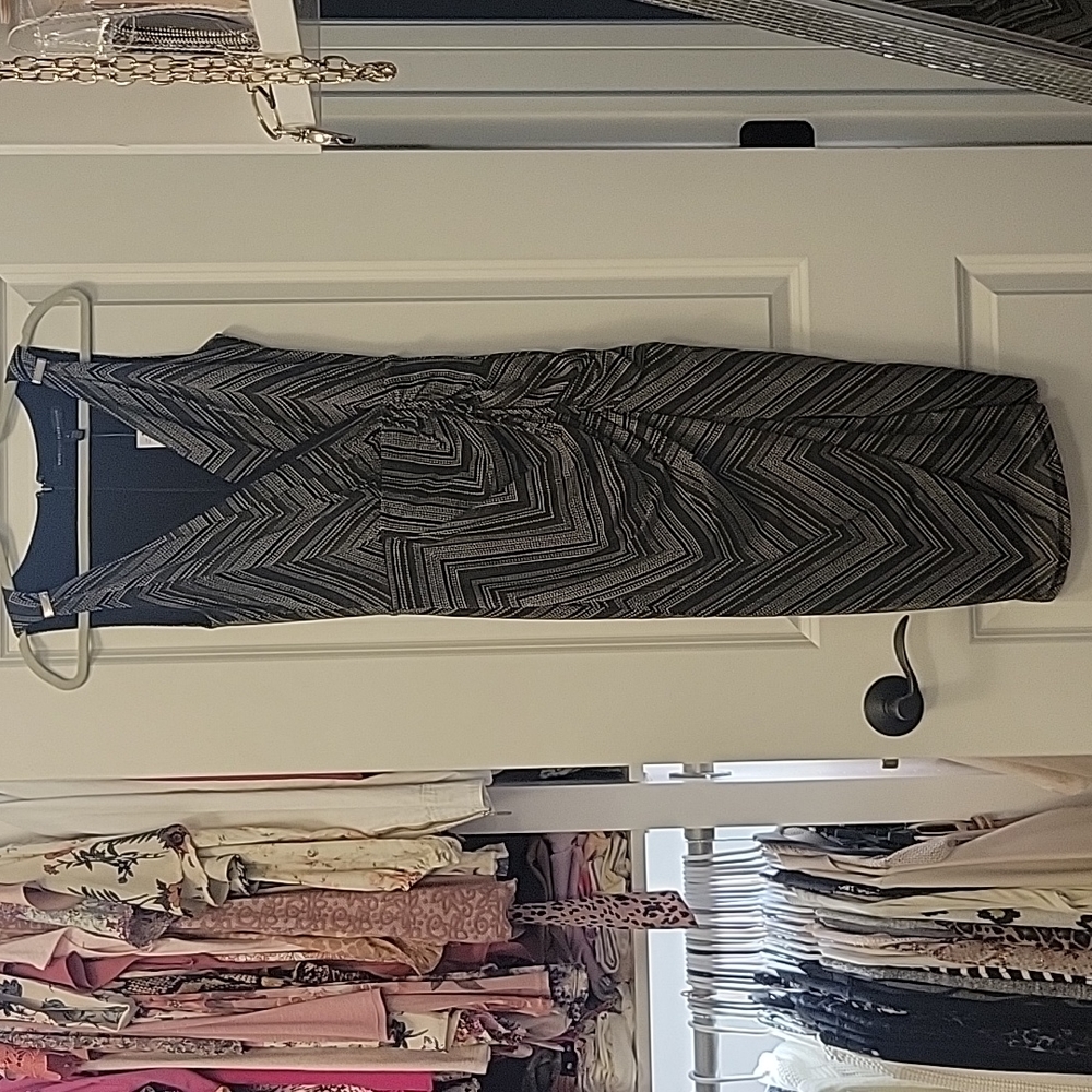 NWT WHBM Mesh ruched midi dress